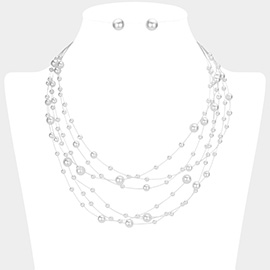 Galactic Pearl Collar Necklace