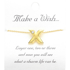 -X- Monogram Initial Pendant Necklace