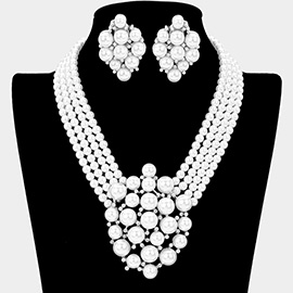 Crystal Pearl Bubble Necklace