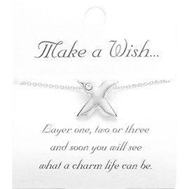 -X- Initial Monogram Pendant Necklace