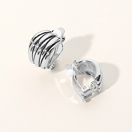 Dome Metal Clip on Earrings