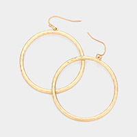 Metal Open Circle Dangle Earrings