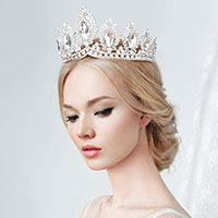 Glass Crystal Pageant Queen Tiara