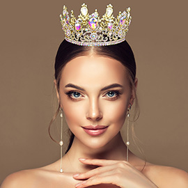 Glass Crystal Pageant Queen Tiara
