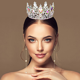 Glass Crystal Pageant Queen Tiara