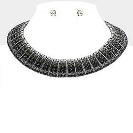 Bubble Stone Armor Collar Necklace