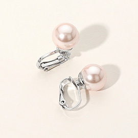 Pearl Clip On Earrings