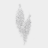Rhinestone Pave Evening Earrings