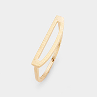 -D- Initial Monogram Brass Metal Ring