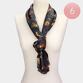 6Pcs - Halloween Pattern Print Scarf