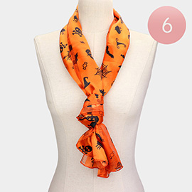 6Pcs - Halloween Pattern Print Scarf