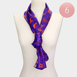 6Pcs - Halloween Pattern Print Scarf