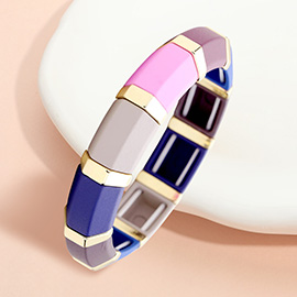 Colorful Wood Stretch Bracelet