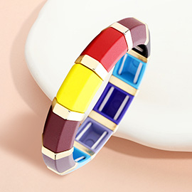 Colorful Wood Stretch Bracelet