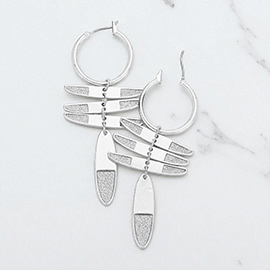 Abstract Dragon Fly Pin Catch Earrings 