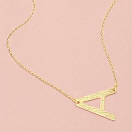 -A- Gold Dipped Initial Monogram Pendant Necklace
