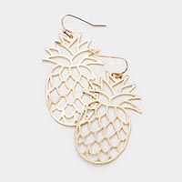 Cut Out Metal Pineapple Earrings