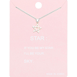 Star Pendant Necklace