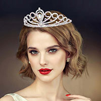 Teardrop Crystal Rhinestone Pageant Princess Tiara