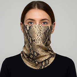 Snakeskin Print Seamless Face Tube Mask / Scarf