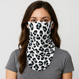 Leopard Print Face Tube Mask / Scarf