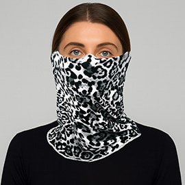 Leopard Print Seamless Face Tube Mask / Scarf