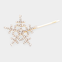 Bubble Stone Snowflake Hair Bobby Pin