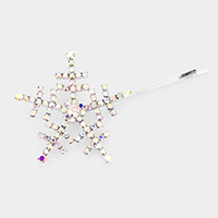 Bubble Stone Snowflake Hair Bobby Pin
