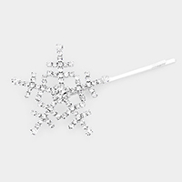 Bubble Stone Snowflake Hair Bobby Pin