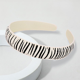 Zebra Pattern Genuine Leather Headband