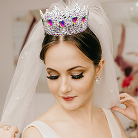 Teardrop Stone Accented Queen Tiara