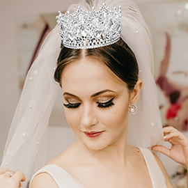 Teardrop Stone Accented Queen Tiara