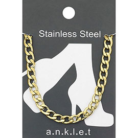 Stainless Steel Cuban Chain Anklet