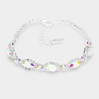 Marquise Stone Accented Evening Bracelet