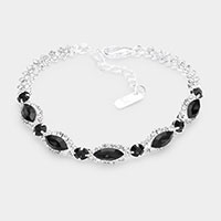 Marquise Stone Accented Evening Bracelet