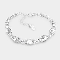 Marquise Stone Accented Evening Bracelet