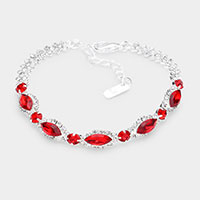 Marquise Stone Accented Evening Bracelet