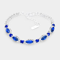 Marquise Stone Accented Evening Bracelet