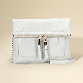 Faux Leather Crossbody Bag