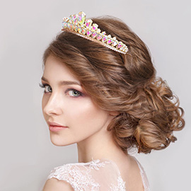 Teardrop Stone Cluster Princess Tiara