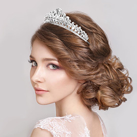 Teardrop Stone Cluster Princess Tiara
