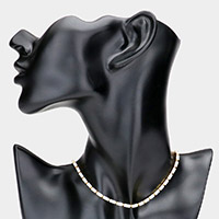 Rectangle Stone Necklace