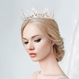 Stone Embellished Crown Tiara
