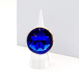 Round Stone Accented Stretch Ring