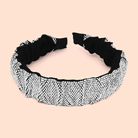 Pleated Rhinestone Headband