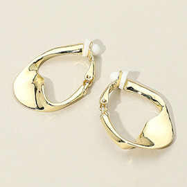 Abstract Metal Clip On Earrings