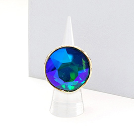 Round Stone Accented Stretch Ring