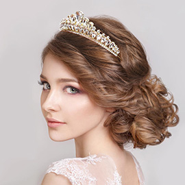Teardrop Stone Cluster Princess Tiara