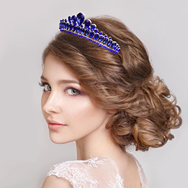 Teardrop Stone Cluster Princess Tiara