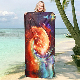 Galaxy Print Beach Towel and Tote Bag